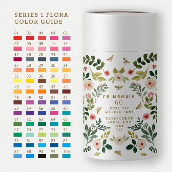 60 Dual Tip Marker Pens {5}