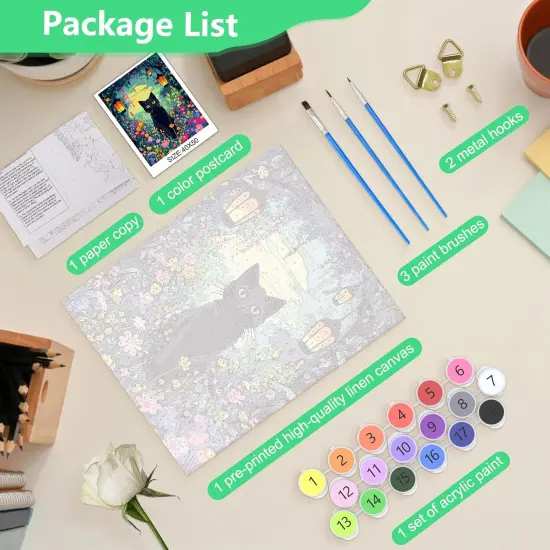 Cat Paint by Number Kits - 16x20 Inch {4}