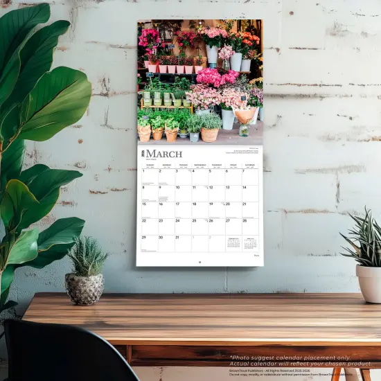 Paris | 2026 12 x 24 Inch (Hanging) Monthly Square Wall Calendar | Foil Stamped Cover | English/French Bilingual | Plastic-Free {5}