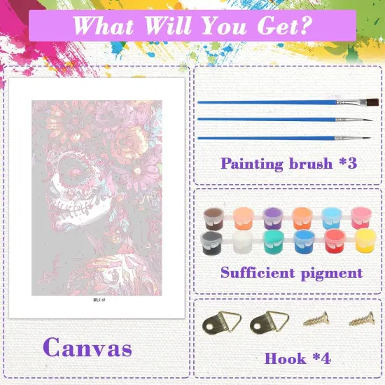 Gothic Paint by Numbers Kit - 8x12 Inches {4}