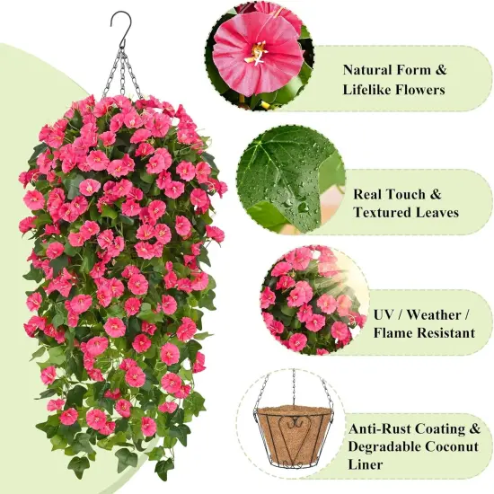 Artificial Fake Hanging Plants Flowers for Outdoors {4}