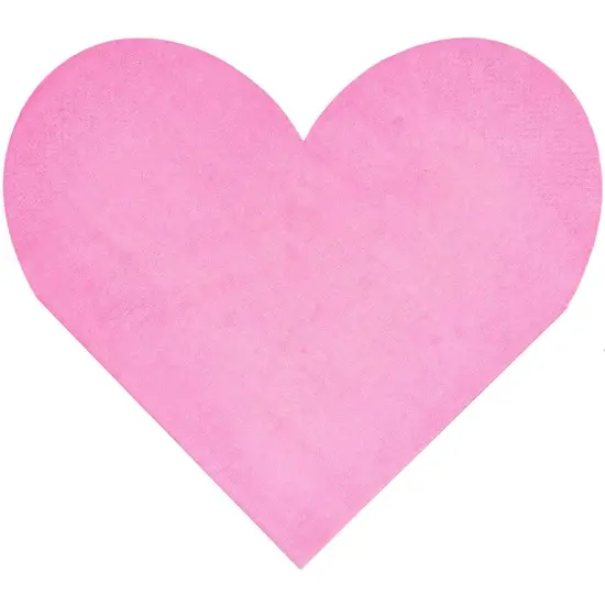 Heart Shaped Paper Napkins for Valentine's Party, Hot Pink (6.5 x 6.5 In, 50 Pack) {3}