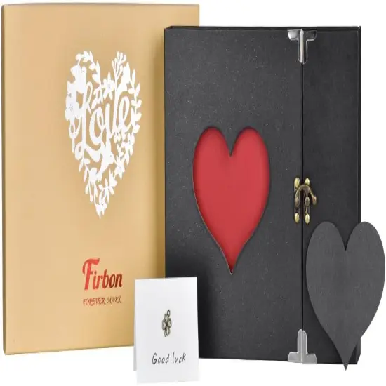 Scrapbook Handmade DIY Family Photo Albums Couples Memory Book Black Page Scrap Book for Anniversary, Christmas, Valentine's Day, Birthday (Black) {5}