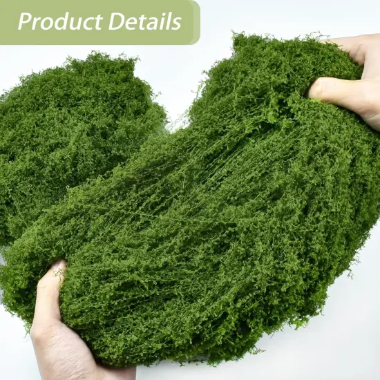 Fake Green Moss 7 oz Decorative Artificial Moss for Crafts Artificial Dark Faux Moss for DIY Table Centerpieces Wedding Party Decor Fairy Garden Floral {4}
