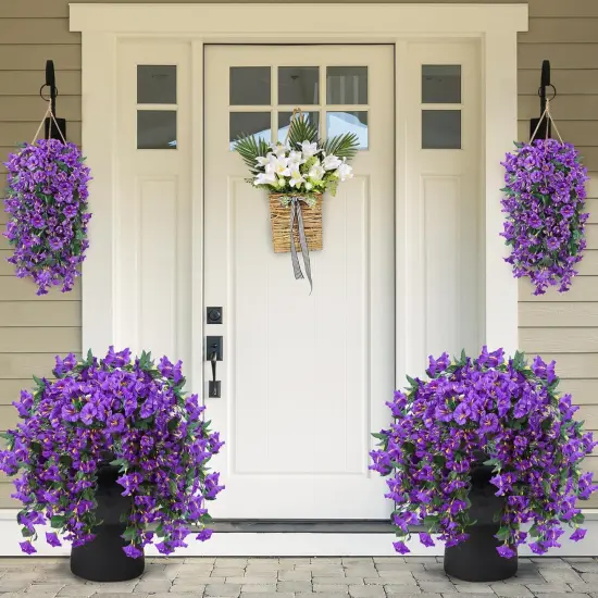 Artificial Fake Summer Bushes Hanging Flowers Plants for Outdoor {3}