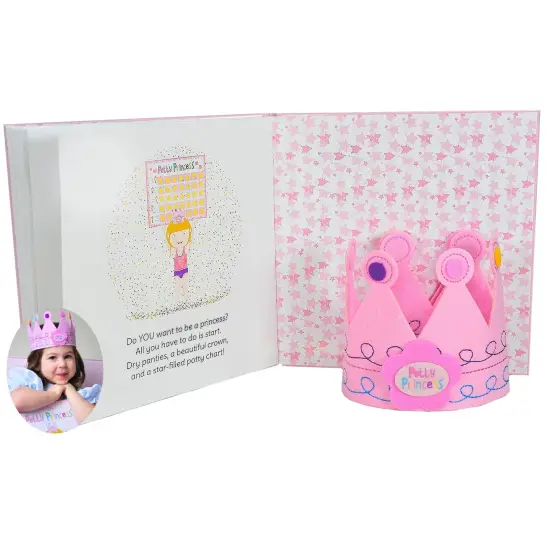Tickle & Main Princess Potty Training Gift Set with Book, Potty Chart, Star Magnets, and Reward Crown for Toddler Girls, Ages 3-14 {6}