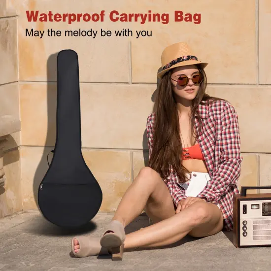 5 String Banjo with Rosewood Fingerboard, Adjustable Brackets and Accessories {3}