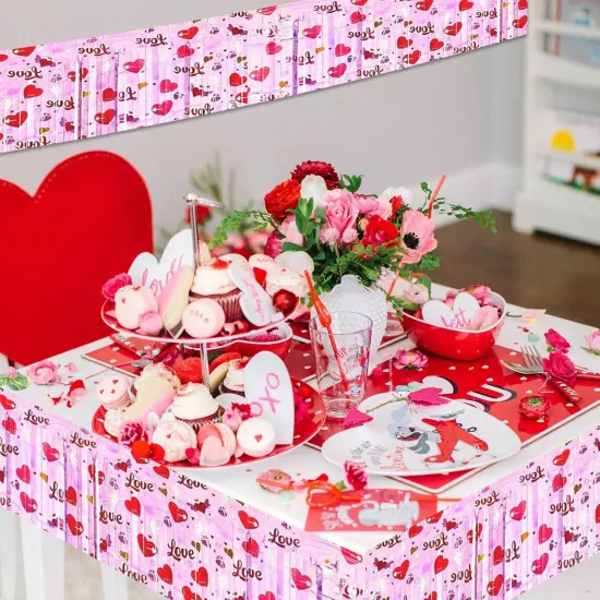 6 Pack 10 Feet Love Pink Wave Foil Fringe Garland Metallic Tinsel Streamers Banner Wall Hanging Curtain Backdrop for Parade Floats, Mother's Day, Easter, Wedding, Birthday Party Decoration {3}