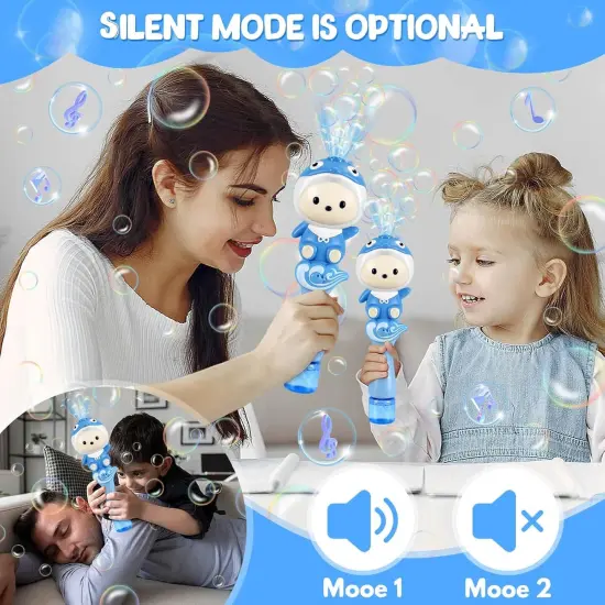 Bubble Toys Bubble Wands for Kids Light Up Bubbles Machine Blower Maker with Bubble Solution Outdoor Toy Gift {4}
