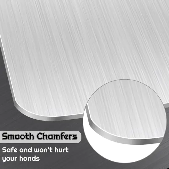 Titanium Cutting Boards, Stainless Steel Food Grade Cutting Boards, Titanium Cutting Boards for Kitchen, Stainless Non Stick Chopping Boards for Meat, Fruit, Vegetables, Dishwasher Safe (12 x 8 in) {5}