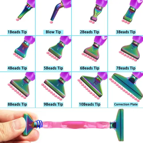 24 pcs Diamond Art Pen Kits, Diamond Art Pens Metal Tips Screw Thread Tips Diamond Art Tools 5D Diamond Art Accessories Tools for DIY Painting Crafts {2}