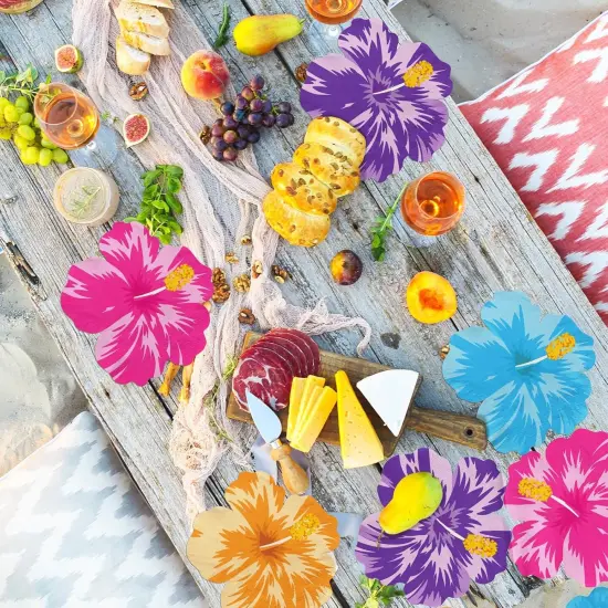 Tropical Napkins,Hawaiian Tropical Decoration 40pcs Luau Napkins Paper Floral Hibiscus Hawaiian Napkins For Summer Luau Party Supplies {2}