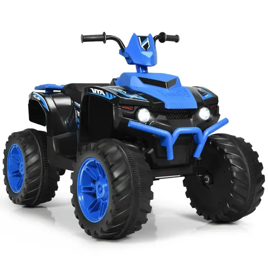 Iron Kids ATV Ride-On with Music, USB and 2 Speeds White {8}