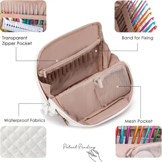 82Pcs Crochet Hook Set with Storage Case - Stand Up Crochet Hook Case with 20 Size Crochet Hooks & needles, Crochet Accessories {3}