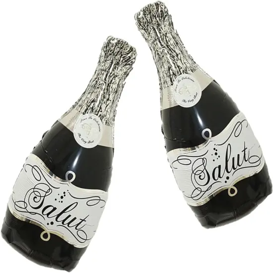 Black Champagne Bottle Balloons Salut Foil Aluminum Balloon Birthday Party Supplies Baby Shower Wedding Engagement Party Decorations {1}