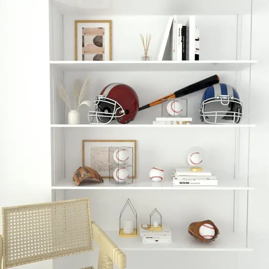 4 Pack Baseball Display Case, UV Protected Acrylic Boxes for Display,Clear Display Case Baseball Cube Memorabilia Showcase Autograph Ball Protector - for Official Size Ball {1}