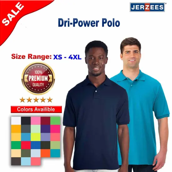 JERZEES&reg; Dri-Power Collared Half Sleeve Polo Maroon {2}