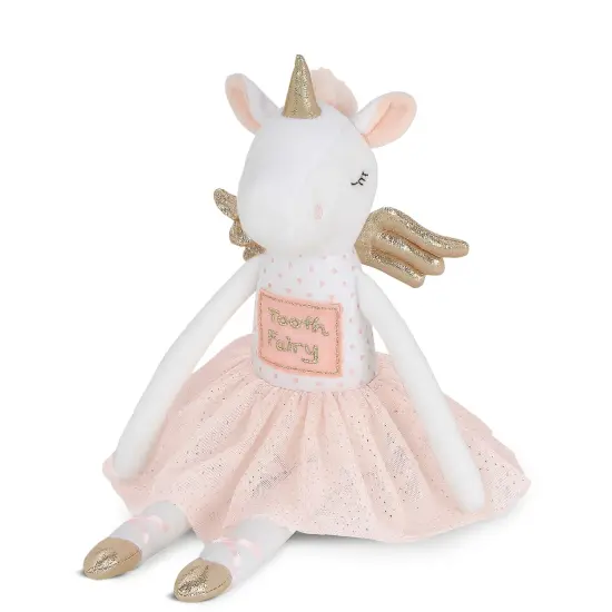 Bearington Collection Twinkles Soft Plush Unicorn Tooth Fairy Doll, 14 Inches, For Ages 3-14 White {1}