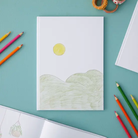 3 Pack 7x10 inch White Blank Hardcover Books for Kids to Write Stories, Unlined Scrapbook and Journal - 18 Sheets/36 Pages Each {2}