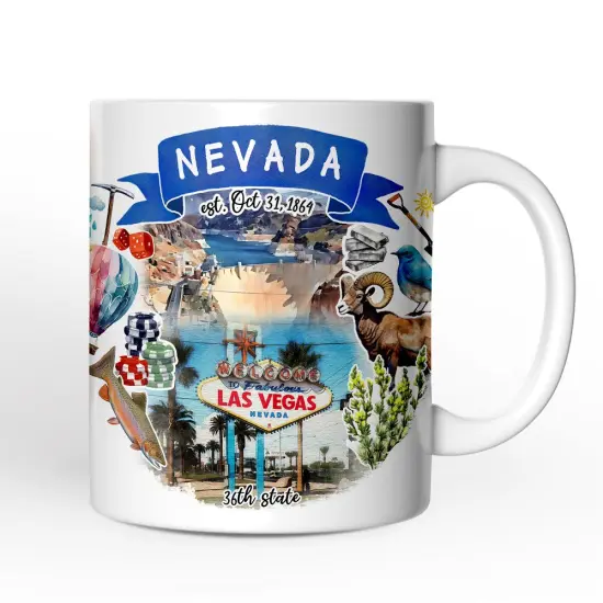 Artistic Nevada State Themes and Landmarks Mug {4}