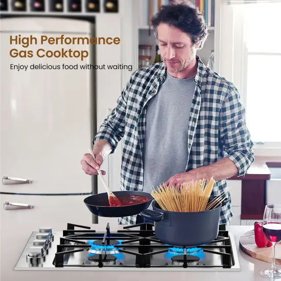 Gas Cook top with 4/6 Powerful Burners and ABS Knobs-30 inches {6}