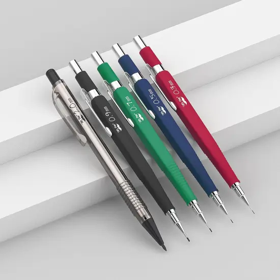 Mechanical Pencil Set with Lead and Eraser Refills, 5 Sizes - 0.3, 0.5, 0.7, 0.9 and 2 Millimeters, Drafting, Sketching, Illustrations, Architecture, Drawing Mechanical Pencils {5}