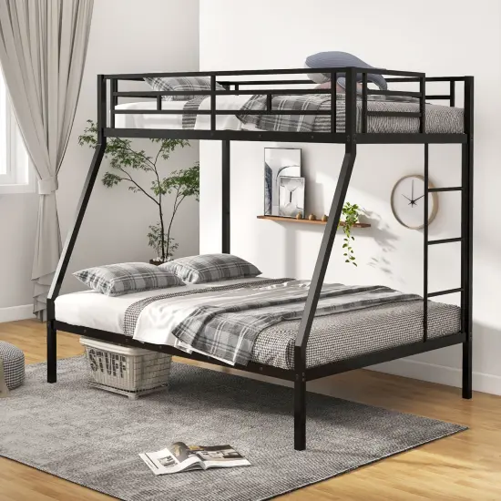 Metal Slatted Bed Frame for Teens Adults Noise-Free No Box Spring Required Black {2}