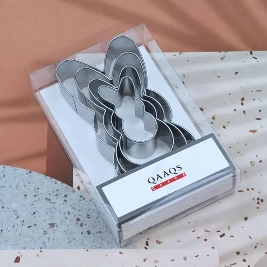 Easter Bunny Cookie Cutter Set - 5 inch, 4 inch, 3 inch, 2 inch - 4 Piece Large Rabbit Cookie Cutters Shapes Molds - Stainless Steel {5}