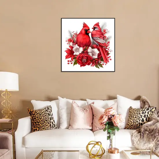 Diamond Painting Kits for Adults, Cardinal Round Full Drill Diamond Art Kits, 5D DIY Paint with Diamonds Crafts {4}