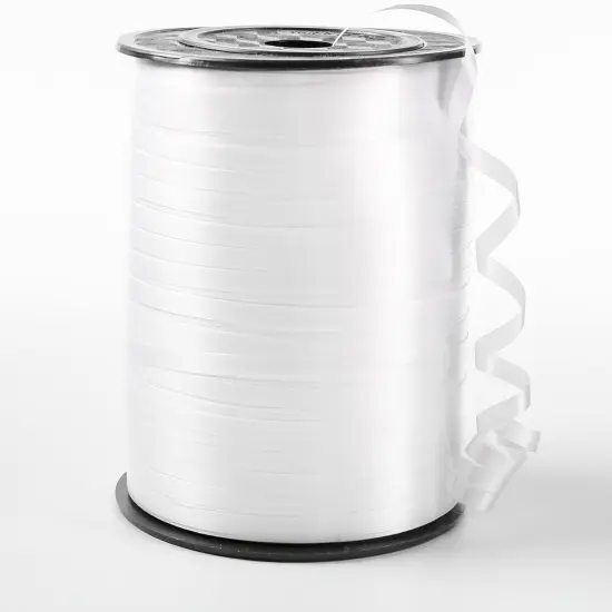 White Curling Ribbon, 500 Yard Christmas Curling Ribbons for Gift Wrapping, Balloon Ribbon, Balloon String, Curly Ribbon, Thin Ribbon, Gift Ribbon for Baby Shower, Florist Flower Party Decorations {1}