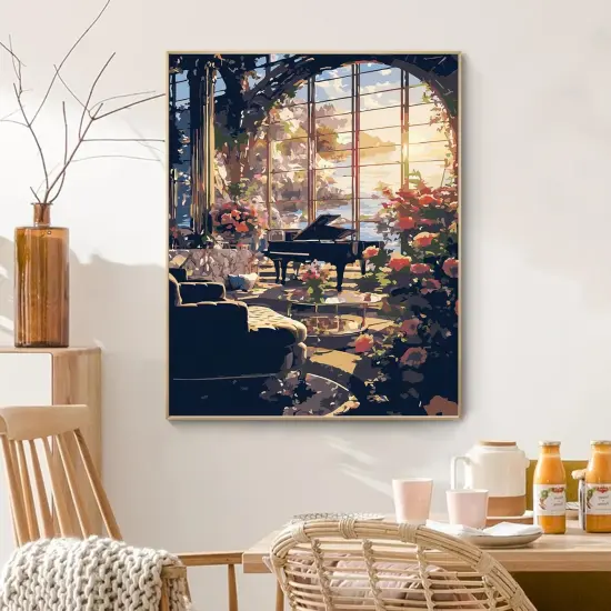 Paint by Numbers Kit for Adults Beginner, Flower Landscape Adult Paint by Number Kits, DIY Acrylic Paint by Numbers Kit for Adults Canvas for Home Decor Gift 16x20 Inch {4}