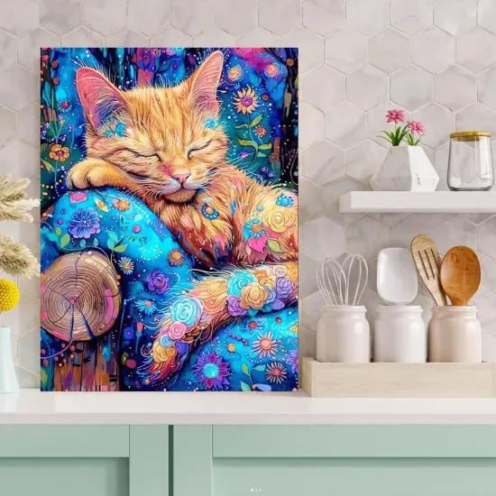 5D Diamond Painting Kits for Adults Cat Diamond Art Kits for Adoults DIY Full Round Paint with Diamond Art Dots Gem Art Painting Crafts {2}