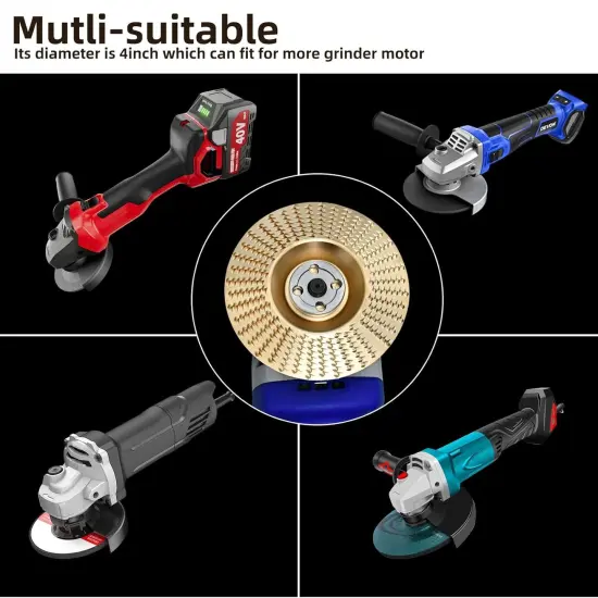 Angle Grinder Woodcarving Disc Set,Five Pcs Wood Carve Kit, 4" or 4" 1/2 with 5/8" Arbor for Angle Grinder, Wood Shaping Wheel, Stump Grinding Tools for Cutting,Grinding,Carving (5 PCS Carving Disc Set) {5}
