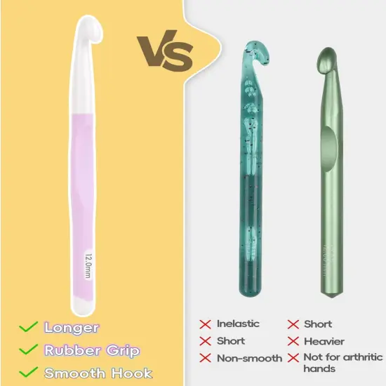 Aeelike 5 PCS Large Crochet Hooks Set {4}