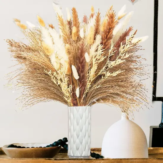 Dried Pampas Grass Decor - Perfect Theme for Holidays, Boho Home, Centerpieces, Wedding Decorations {2}