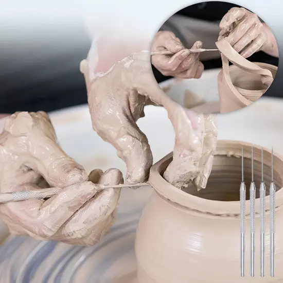 20 Pcs Ceramic Needle Clay Needle Tools Stainless Steel Sculpture {4}