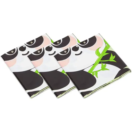 Green Tablecloth for Panda Birthday Party Decorations (54 x 108 in, 3 Pack) {5}