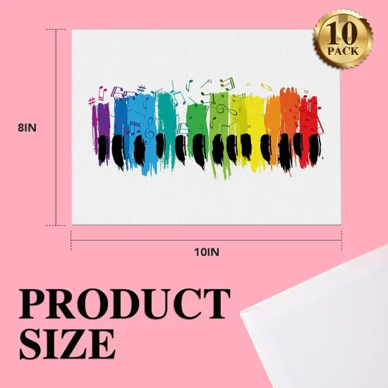 Canvas Boards for Painting, 10 Pack Canvases for Painting 8x10 Cotton Primed Acid Free Blank Canvas Panels for Oil Paint, Watercolor, Acrylic Paint, Gouache and Tempera. {5}