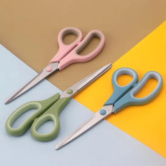 Scissors 8.5 Inch scissors all purpose Bulk Set of 3, Scissors for Office Home School Craft Supplies, Soft Comfort-Grip Right/Left Hand {5}
