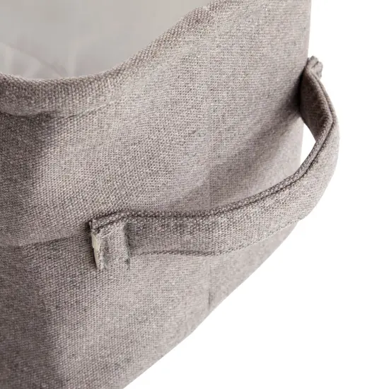 Toilet Paper Storage Basket for Bathroom Organizing, Rectangular Bin for Fabric Storage, Counter (Gray, 16 x 6 x 5.5 In) Grey {7}