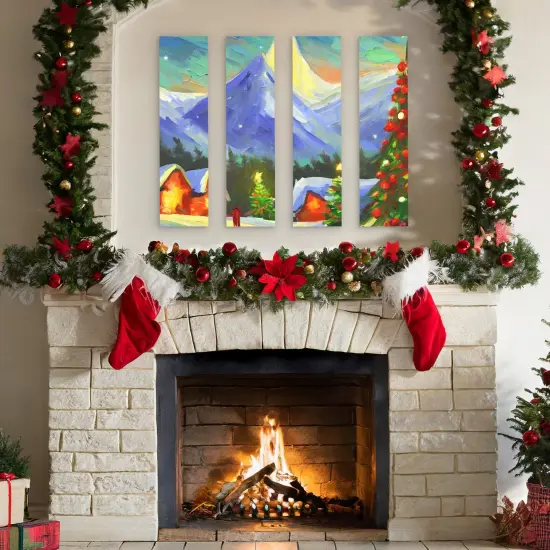 4 Pack Unfinished Wood Panels for Painting, DIY, Arts and Crafts, Deep Cradle Boards, 6x23 Inch Wood Canvas, Blank Wooden Sign for Wall, Home, Office, School, 0.84 In Thick Brown {3}