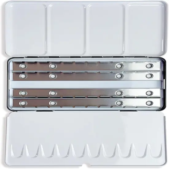 Watercolor Tins Palette Paint Case Large Watercolor Palette Box Metal Tin - Will Hold 48 Half Pans or 28 Full Pans {1}