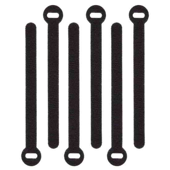 Box for Cable Management, 1 Large ABS Cord Organizer Box with Bamboo Lid, Black {7}