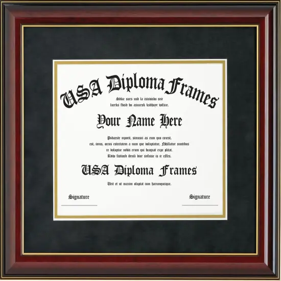 Glossy Cherry Mahogany with Gold Trim Diploma Frame (8.5 x 11) {1}