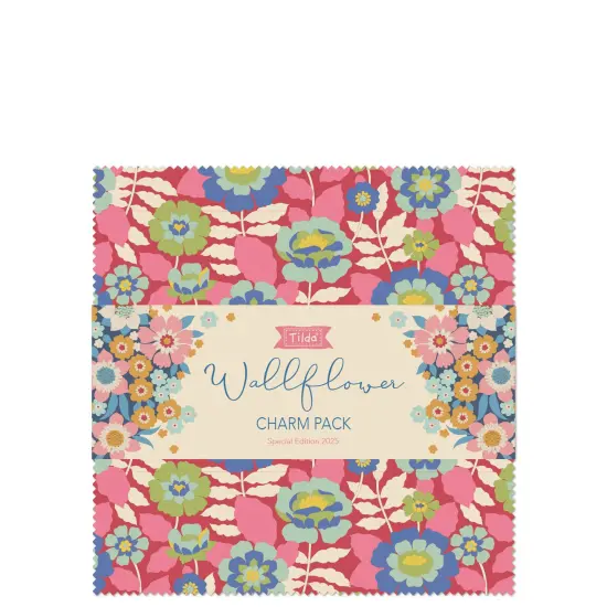 Tilda Wallflower Charm Pack - 40 pieces - 5" x 5" - 100% Cotton {1}
