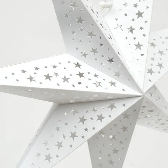 Handmade Paper Star 60 Cm (Dia) - White {4}