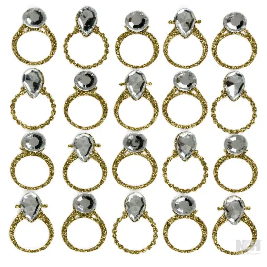 Jolee's Boutique Gold Wedding Rings Repeat Dimensional Stickers {1}