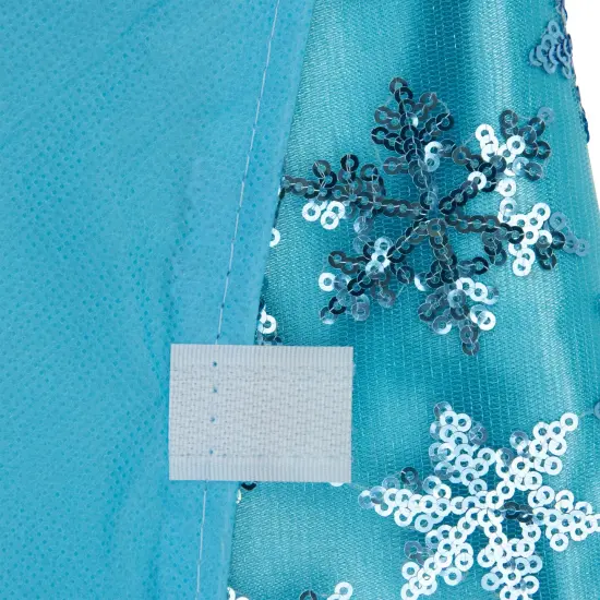 Northlight Sequin Snowflake Pattern Mini Christmas Tree Skirt - Blue - 20" {7}