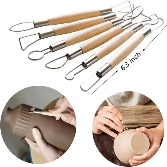 14Pcs Ceramic Pottery Clay Ribbon Sculpting Tools {4}