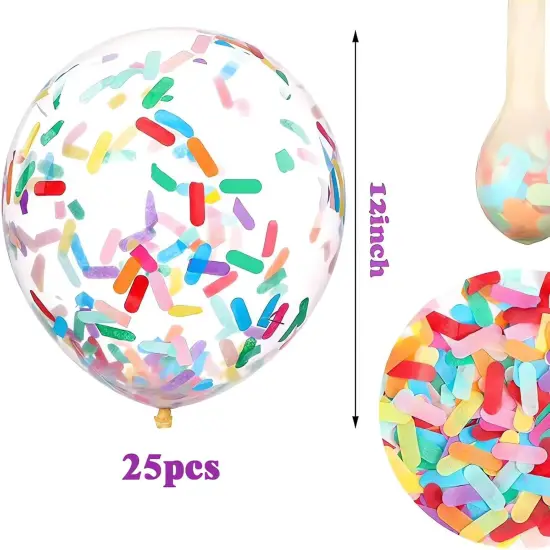 Confetti Balloons/candy confetti balloons/Ice cream sprinkle balloons/birtthday party confetti balloons for baby shower/birthday party/family parties 25pcs {2}